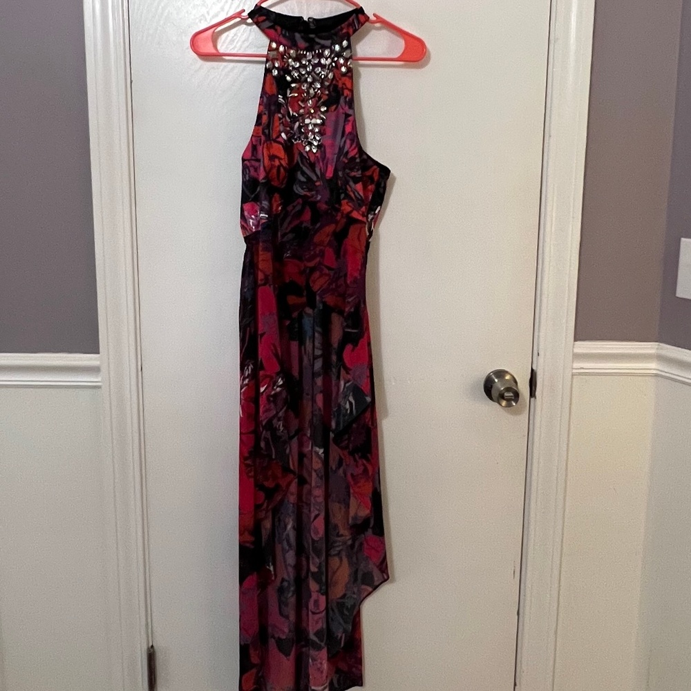 Bebe Bedazzled Flowy Top